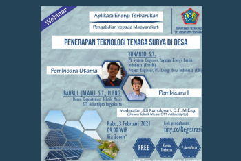 WEBINAR PENERAPAN TEKNOLOGI TENAGA SURYA DI DESA