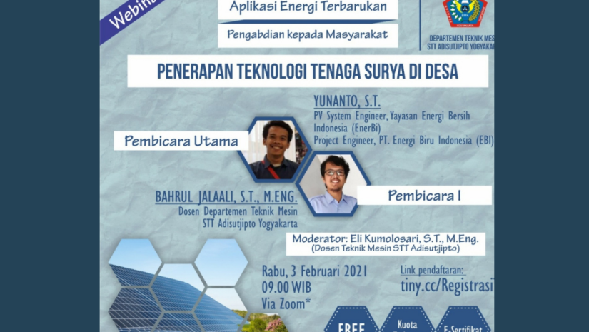 WEBINAR PENERAPAN TEKNOLOGI TENAGA SURYA DI DESA