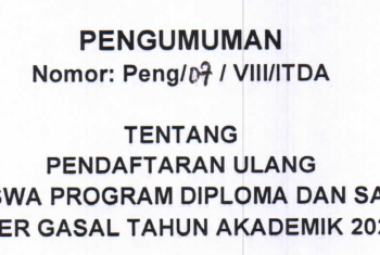 Pendaftaran Ulang Mahasiswa Program Diploma dan Sarjana