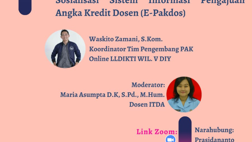 Webinar Sosialisasi Sistem Informasi Pengajuan Angka Kredit Dosen (E-PAKDOS)