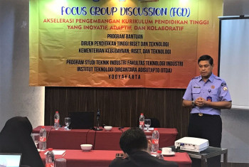 FOCUS GROUP DISCUSSION (FGD) AKSELERASI PENGEMBANGAN KURIKULUM PRODI TEKNIK INDUSTRI ITD ADISUTJIPTO YANG INOVATIF, ADAPTIF, DAN KOLABORATIF