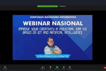 WEBINAR DEPARTEMEN INFORMATIKA STTA DALAM RANGKA OWWI 2020  “ IMPROVE YOUR CREATIVITY INDUSTRIAL ERA 4.0 BASED ON IOT AND ARTIFICIAL INTELLIGENCE”