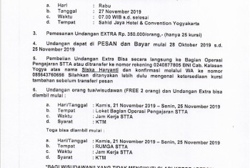 Revisi Pengumuman WISUDA November 2019