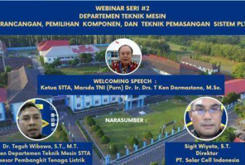WEBINAR  SERI #2  DEPARTEMEN TEKNIK MESIN “PERANCANGAN, PEMILIHAN KOMPONEN, DAN TEKNIK PEMASANGAN SISTEM PLTS”