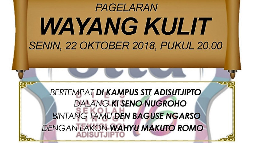 PAGELARAN WAYANG KULIT DALAM MENYEMARAKKAN DIES NATALIS KE 16 STTA